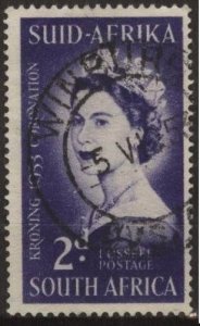 South Africa 192 (used, Winburg postmark) 2p Coronation issue, vio blue (1953)