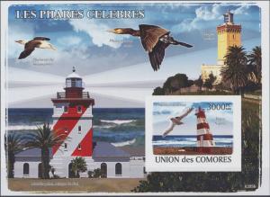 COMORES SHEET IMPERF LIGHTHOUSES BIRDS