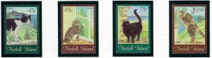 Norfolk Is 638-41 MNH 1998 Cats (ak3484)