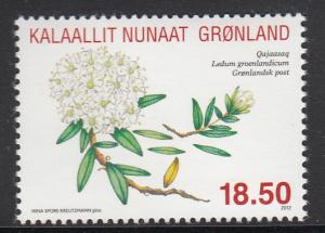 Greenland MNH 2012 Scott #609 18.50k Labrador tea - Greenlandic Herbs