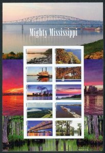 NDC 2022 MIGHTY MISSISSIPPI #5698k-u MINT IMPERF PANE, NO DIE CUTS, VF