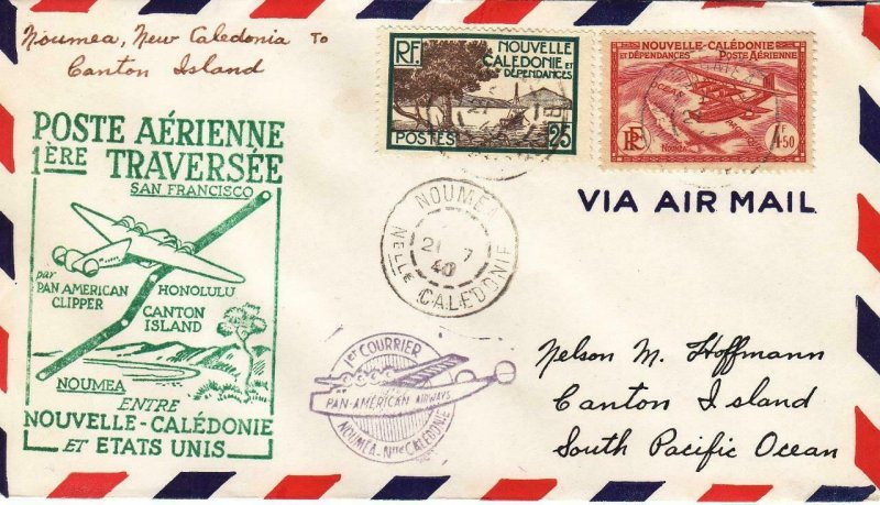 1940, 1st Flt. Noumea, New Caledonia to Canton Islands, See Remark (32597)