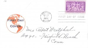 1953 FDC, #1022, 3c American Bar Association, Van Dahl
