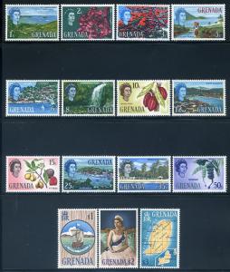 Grenada 215-229, Mint Hinged, Flowers, Plants Set
