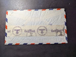 1940 USA Airmail Cover New York NY to Netzschkau Vagtlande Germany