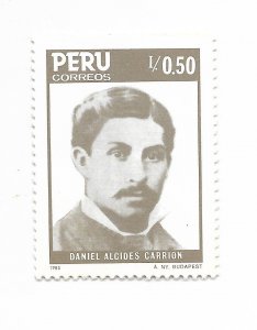 PERU 1986 DANIEL ALCIDES CARRION CENTENNIAL OF DEATH PERSONALITIES MINT NH