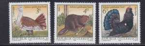 Austria # 1221-1223, Endangered Species, Beaver, NH, 1/2 Cat.