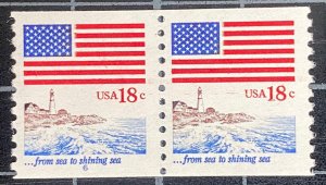 US Stamps - SC# 1819  - Plate # 6 -  Pair - MNH - SCV = $150.00