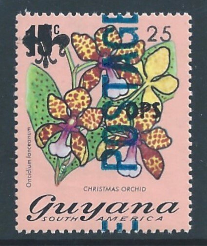 Guyana #853 NH Flora Defin. Official Ovptd. Postage Sur...