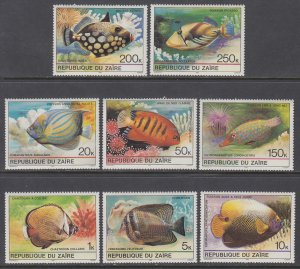 Zaire 974-981 Fish MNH VF