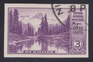 758,used 3c Parks imperf