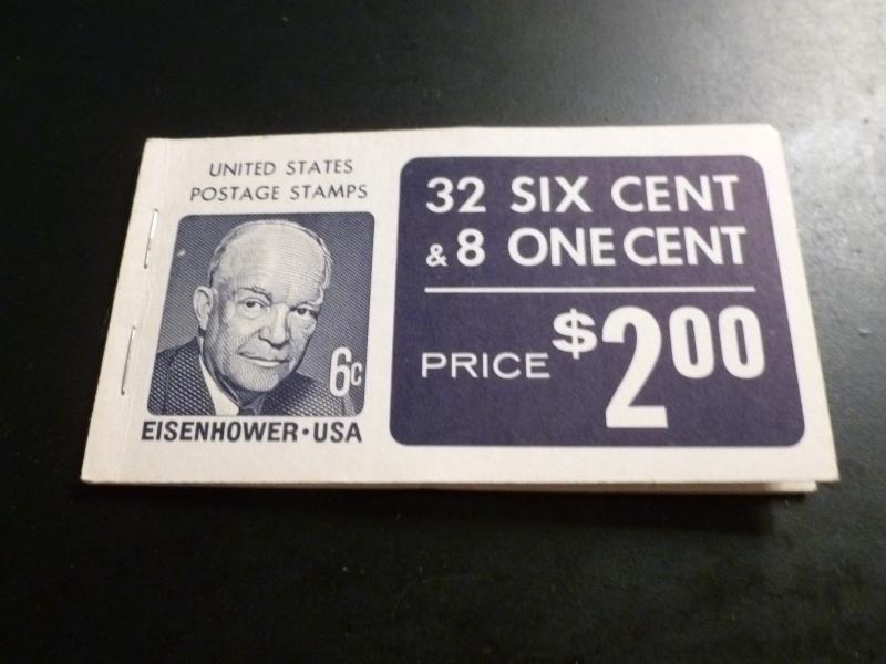 United States Scott 1393a + 1278a , the Eisenhower Booklet BK117B