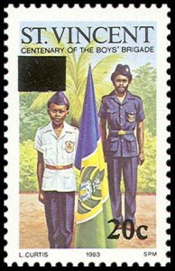 St. Vincent 20c Local Provisional Overprint