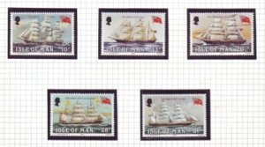 Isle of Man Sc 254-8 1984 Ships Falkland Is links stamp set mint NH