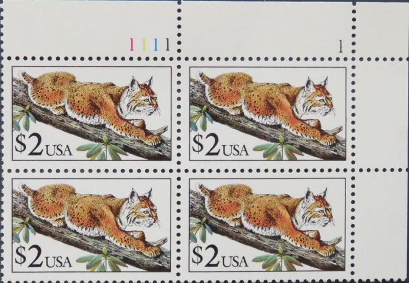 2482 $2 Bobcat, PB (4) UR