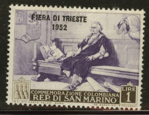 San Marino Scott 320 MH* 1952 stamp