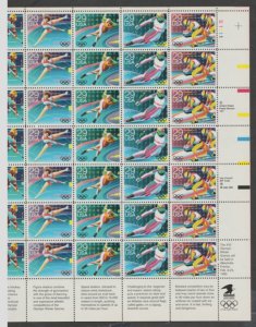U.S. Scott Scott #2611-2615 Winter Olympics Stamp - Mint NH Sheet