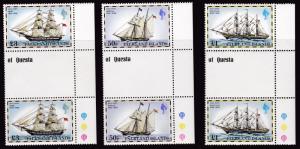 Falkland Islands 1978 Ships Complete (15) Stop Light Margin Gutter Pairs VF/NH