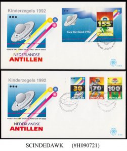 NETHERLANDS ANTILLES - 1992 FUND FOR CHILDREN - SET OF 2 FDC