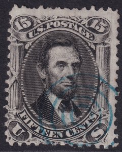 #77 Used, Ave-F, Light blue fancy cancel (CV $175 - ID41442) - Joseph Luft