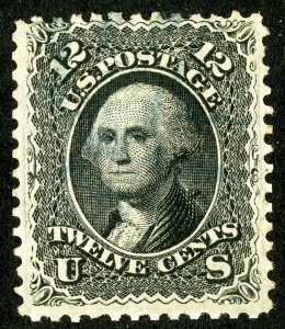 US Stamps # 90 Used Fresh Blue Cancel. Scott Value $400.00 