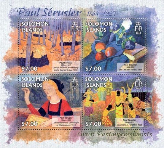 Paul Serusier Paintings Post-Impressionism Art Solomon Islands MNH stamp set