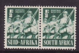 South Africa-Sc#81- id9-unused og NH 1/2p pair-Infantry-1941-43-