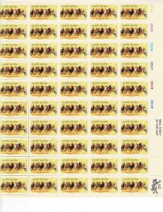 Horse Racing 10c US Postage Sheet #1528 VF MNH