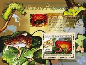 Guinea 2007 MNH - Frogs and Butterflies. YT 537, Mi 4737/BL1191