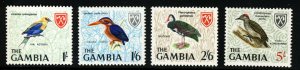 GAMBIA Queen Elizabeth II 1966 Birds Issue High Values SG 240 to SG 243 MNH