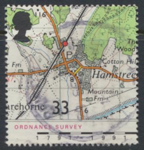 GB SG 1580   Ordnance Survey Maps  1991  Used SC# 1394  see scan