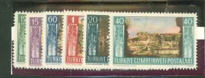 Turkey #1102-7 Unused Single (Complete Set)