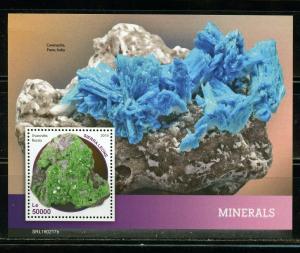 SIERRA  LEONE 2019 MINERALS  SOUVENIR SHEET  MINT NEVER  HINGED