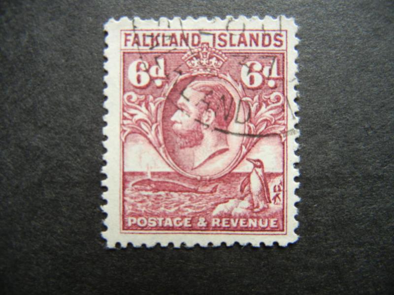 Falkland Islands 1936 6d reddish purple, SG 121a used