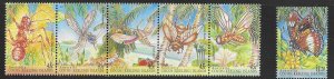 Cocos Island  302-03  1995  set  5 + single  VF  NH