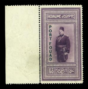 EGYPT 1926  King Fuad 50p violet  PORT FOUAD ovpt  Scott # 124 mint MNH w/cert