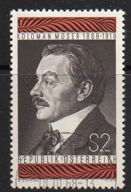 AUSTRIA SG1530 1968 50th DEATH ANNIV OF KOLOMAN MOSER(ARTIST) FINE USED