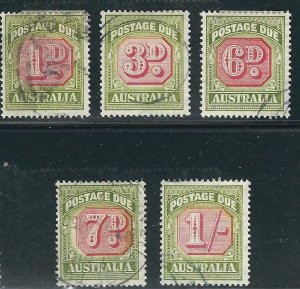Australia 5 Dues Redrawn Used F/VF 1946-57 SCV $21.29