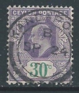 Ceylon #188 Used 30c King Edward VII