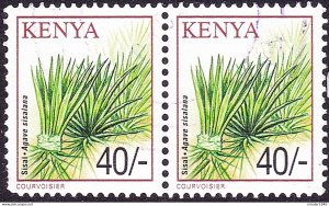 KENYA 2001 QEII 40/- Multicoloured, Crops - Sisal Horizontal Pair SG778 Used