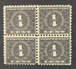 MOMEN: US STAMPS #RB33 BLOCK REVENUE MINT OG NH LOT #46960