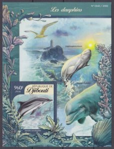 2016 Djibouti 913/B185 Marine fauna - Dolphins 12,00 €