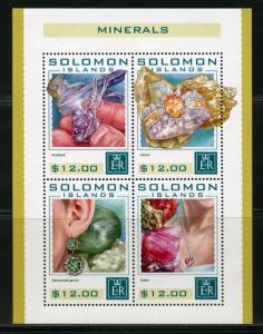 SOLOMON ISLANDS  2017  MINERALS SHEET MINT NH