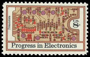 PCBstamps   US #1501 8c Electronics - Transistors, MNH, (4)