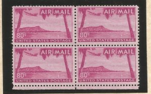 US SCOTT# C46, BLOCK OF 4, MNH, OG