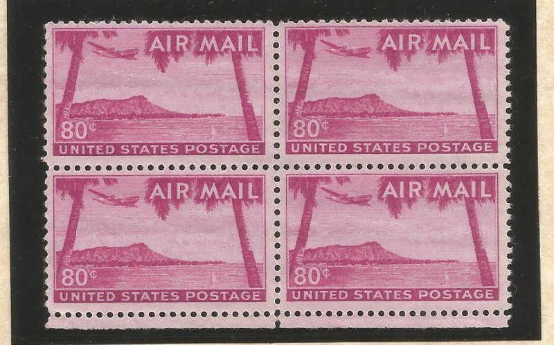 US SCOTT# C46, BLOCK OF 4, MNH, OG