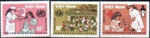 N.Vietnam MNH Sc 2037-39 Mi 2102-04  Value $ 2.50 US $ Immunization