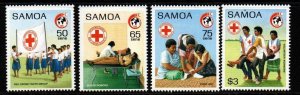 SAMOA SG826/9 1989 RED CROSS MNH