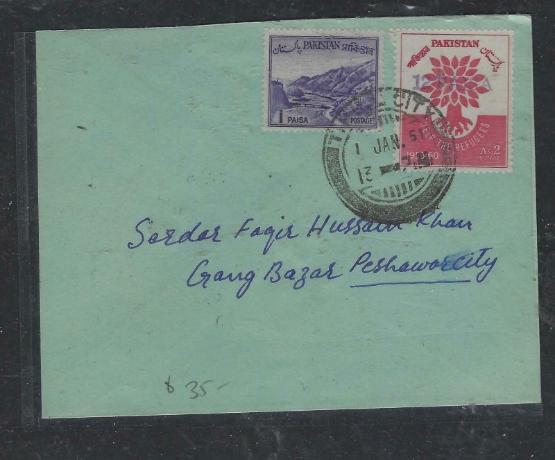 PAKISTAN  COVER (PP1404B)  1951 2A WRY +1P INTERNAL COVER