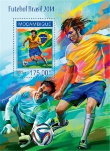 Mozambique - 2014 Football Brazil 2014 - Souvenir Sheet - 13A-1453